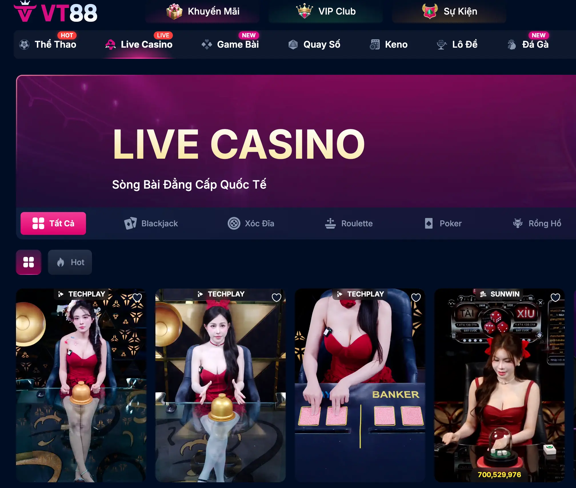 Giới Thiệu Tổng Quan Về Live Casino VT88 