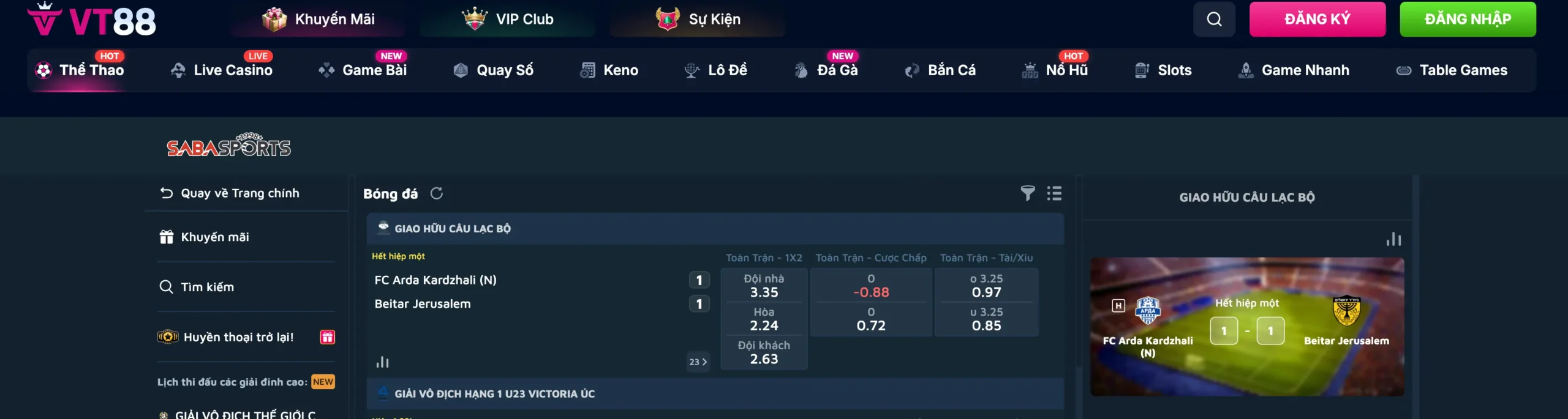 Khám phá hành trình thắng lớn cùng SABA Thể Thao VT88 – Đích thc đế chế cá cược thể thao uy tín 1 saba thể thao vt88
